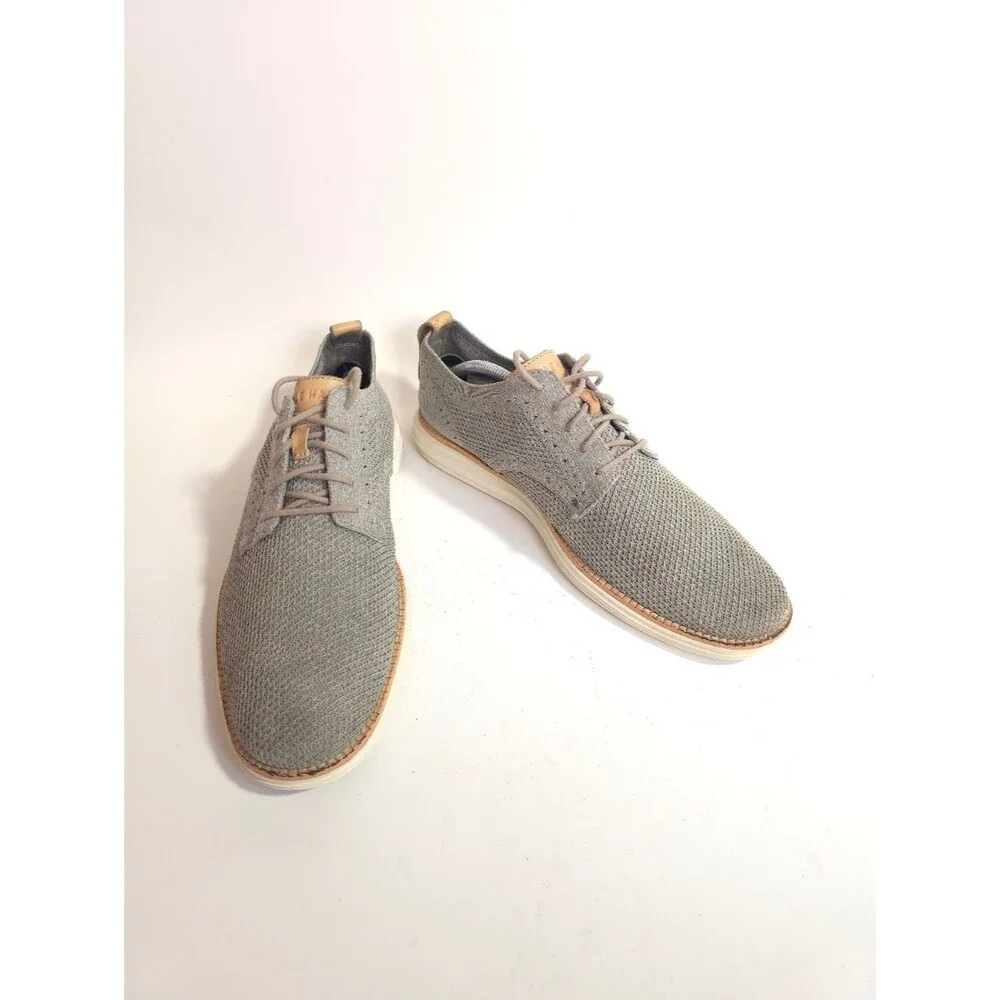 Cole Haan Stitchlite Oxford Mens 9.5 Gray Knit OriginalGrand Lightweight Comfort